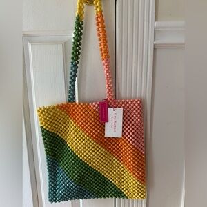 Isaac Mizrahi Colorful Beaded Tote Bag